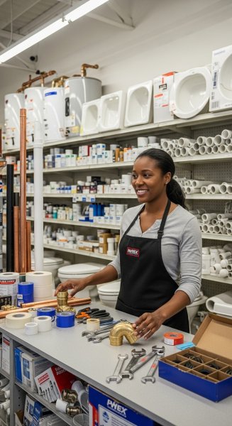 A black lady selling plumbing materials #4